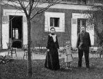 Dr Pierre Curie and Madame Marie Curie, with daughter Irene