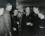 PM Menzies meets soldiers and sailors at the Overseas Club, St  James