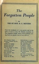 Menzies' book of broadcast essays The Forgotten People
