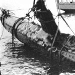 Wreck of a Japanese mini submarine 