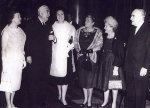 L-R: Lady Harrison, Robert Menzies, Dame Joan Sutherland, Joan Hammond, Pattie Menzies, Sir Eric Harrison (Aust High Commissioner to UK), c 1950s