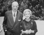 Sir Robert and Dame Pattie Menzies leave the Lodge